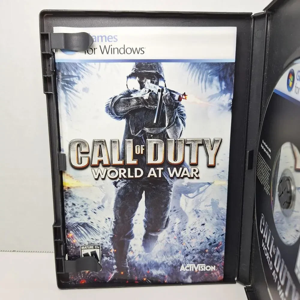 Call Of Duty World At War Video Game With Case & Manual - Windows PC